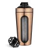 Shaker pentru proteine din otel inoxidabil Navaris, 750 ml, Gold, 52703.2.27