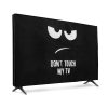 Husa de praf pentru televizor 40 inch, Kwmobile, Negru/Alb, Textil, 52796.01