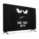 Husa de praf pentru televizor 43 inch, Kwmobile, Negru/Alb, Textil, 52797.01