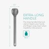 Spork din titan cu maner lung pentru camping Navaris, 21.5 cm, 52986.01