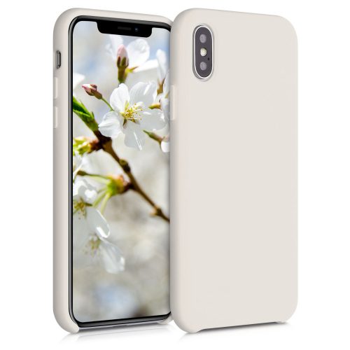 Husa pentru Apple iPhone X / iPhone XS, Silicon, Bej, 42495.204