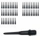 Set 50 Varfuri pentru sageti de dart, Kwmobile, Negru, Plastic, 53128.02