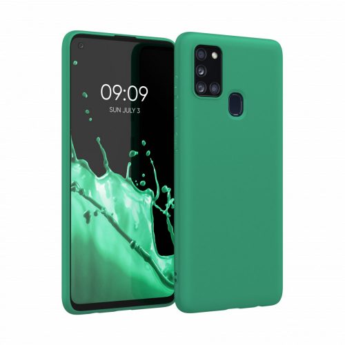 Husa pentru Samsung Galaxy A21s, Silicon, Verde, 52494.142