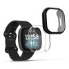 Set 2 Huse pentru Fitbit Versa 3 / Sense, Silicon, Negru, 53390.02