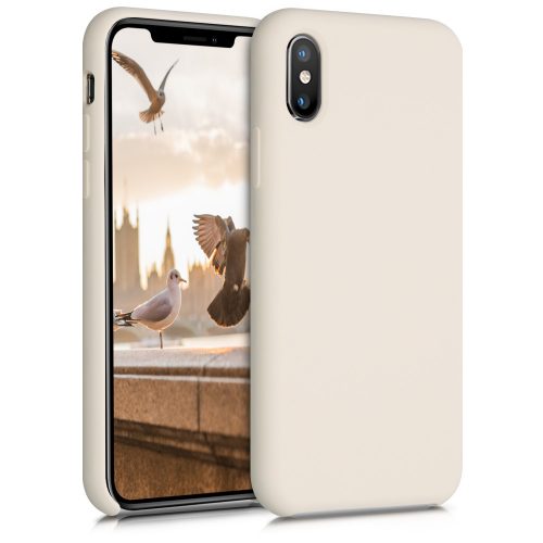 Husa pentru Apple iPhone X / iPhone XS, Silicon, Crem, 46313.210