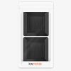 Set 2 Prize europene blank/goale, Kwmobile, Negru, Plastic, 53782.01.02