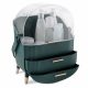 Organizator pentru cosmetice cu 2 sertare si capac transparent Navaris, Verde, 53845.07