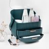 Organizator pentru cosmetice cu 2 sertare si capac transparent Navaris, Verde, 53845.07