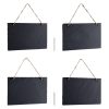 Set 4 Etichete din ardezie pentru agatat Navaris, 15 x 25 cm, 53849.01