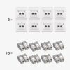 Set 8 Prize duble de retea RJ45 10G cu 16 mufe CAT 6A, Kwmobile, Alb, Metal, 45360.04