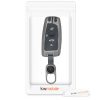 Husa Cheie Auto pentru BMW - 3 Butoane - Keyless Go, kwmobile, Aliaj zinc, Gri, 53579.01