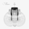 Set 5 Roti pentru scaun de birou tija 10 mm, Kwmobile, Transparent, Poliuretan, 53129.02