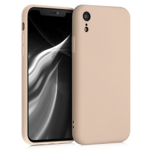 Husa pentru Apple iPhone XR, Silicon, Crem, 49983.154