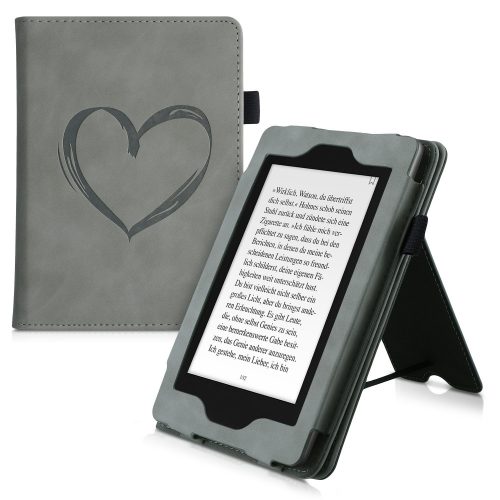 Husa pentru Kindle Paperwhite 10, Piele ecologica, Gri, kwmobile, 50222.03