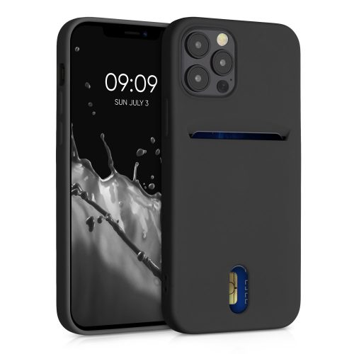 Husa pentru iPhone 12 / iPhone 12 Pro, Silicon, Negru, 54513.01