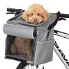 Rucsac de transport animale de companie Navaris pentru bicicleata, Poliester, Gri, 54595.22