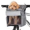 Rucsac de transport animale de companie Navaris pentru bicicleata, Poliester, Gri, 54595.22