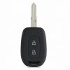 Husa Cheie Auto pentru Dacia / Renault - 2 Butoane - Keyless Go, kwmobile, Silicon, Negru / Albastru, 54813.02