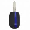 Husa Cheie Auto pentru Dacia / Renault - 2 Butoane - Keyless Go, kwmobile, Silicon, Negru / Albastru, 54813.02