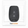 Husa Cheie Auto pentru Dacia / Renault - 2 Butoane - Keyless Go, kwmobile, Silicon, Negru / Albastru, 54813.02