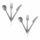 Set 2 x Tacamuri din 3 piese din titan Navaris, Cutit, Furculita, Lingura, 46937.04