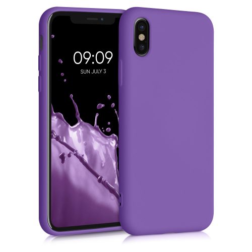 Husa pentru iPhone X / iPhone XS, Silicon, Mov, 49982.221