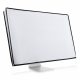 Husa pentru monitor de 24-26 inch, Kwmobile, Alb, Textil, 42629.02