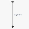 Pendul de interior 90 cm cu dulie pentru becuri E27, Kwmobile, Negru, 54821.01.01