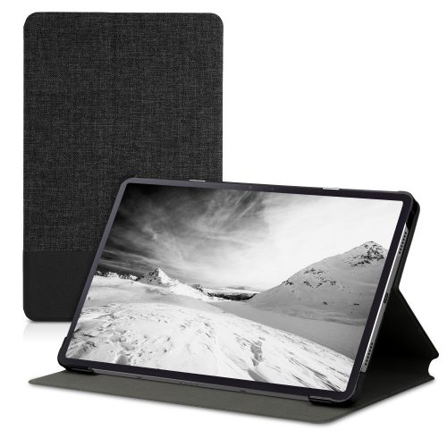 Husa pentru tableta Lenovo Tab P11, Kwmobile, Gri/Negru, Textil, 55710.73