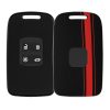 Husa Cheie Auto pentru Renault / Dacia - 4 Butoane - Keyless Go, kwmobile, Plastic, Negru / Rosu, 54805.02