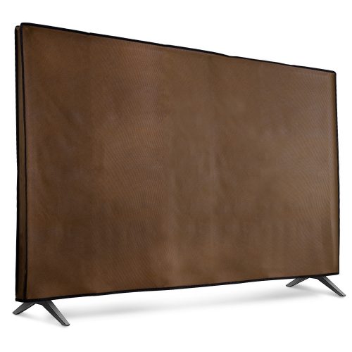 Husa de praf pentru televizor 55 inch, Kwmobile, Maro, Textil, 51703.18