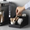 Organizator pentru cafea si ceai Navaris cu 4 compartimente, Negru, 55854.01