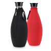 Set 2 Huse Cooler Jacket pentru sticle SodaStream, Kwmobile, Negru/Rosu, Neopren, 55883.01