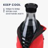 Set 2 Huse Cooler Jacket pentru sticle SodaStream, Kwmobile, Negru/Rosu, Neopren, 55883.01