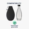 Set 2 Huse Cooler Jacket pentru sticle SodaStream, Kwmobile, Negru/Rosu, Neopren, 55883.01