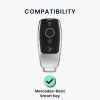 Husa Cheie Auto pentru Mercedes Benz - Smart Key, kwmobile, Silicon, Negru / Gold, 56003.01