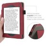 Husa pentru Kindle Paperwhite 7, Piele ecologica, Rosu, kwmobile, 55675.02