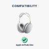 Set 2 Perne de urechi pentru casti Apple AirPods Max, Kwmobile, Gri, Piele ecologica, 55895.35