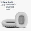 Set 2 Perne de urechi pentru casti Apple AirPods Max, Kwmobile, Gri, Piele ecologica, 55895.35