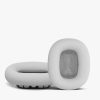 Set 2 Perne de urechi pentru casti Apple AirPods Max, Kwmobile, Gri, Piele ecologica, 55895.35