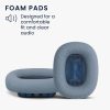 Set 2 Perne de urechi pentru casti Apple AirPods Max, Kwmobile, Albastru, Piele ecologica, 55895.04