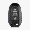 Husa Cheie Auto pentru Peugeot / Citroen - 3 Butoane - Keyless Go, kwmobile, Plastic, Negru / Gri, 56474.01