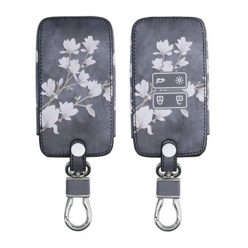 Husa Cheie Auto pentru Renault / Dacia - 4 Butoane - Keyless Go, kwmobile, Piele ecologica, Multicolor, 44637.49