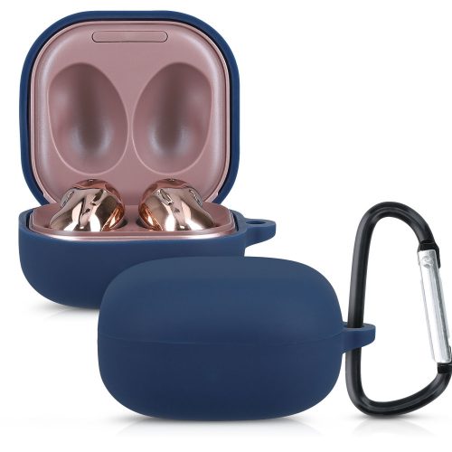 Husa pentru casti Samsung Galaxy Buds 2/Galaxy Buds Live, Kwmobile, Albastru, Silicon, 53367.17