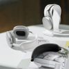 Banda pentru casti Apple Airpods Max, Kwmobile, Alb, Silicon, 56698.02