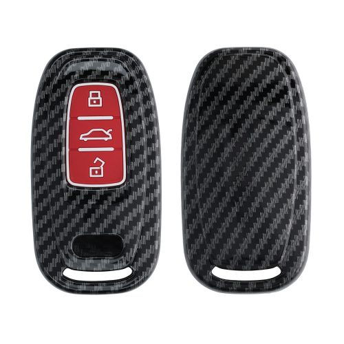 Husa Cheie Auto pentru Audi - 3 Butoane - Key Free, kwmobile, Plastic, Multicolor, 56722.01