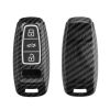 Husa Cheie Auto pentru Audi - 3 Butoane - Key Free, kwmobile, Plastic, Negru / Gri, 56720.03