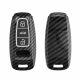 Husa Cheie Auto pentru Audi - 3 Butoane - Key Free, kwmobile, Plastic, Negru / Gri, 56720.03