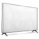 Husa de praf pentru televizor 43 inch, Kwmobile, Alb, Textil, 51701.02