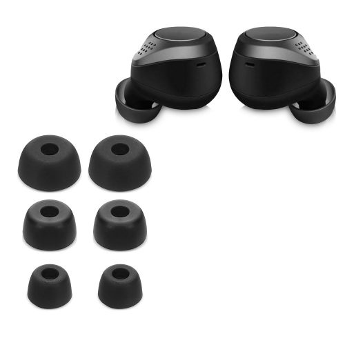 Set 6 Varfuri de schimb pentru casti Jabra Elite 75t/Elite 65t/Active, Kwmobile, Negru, Silicon, 56868.01